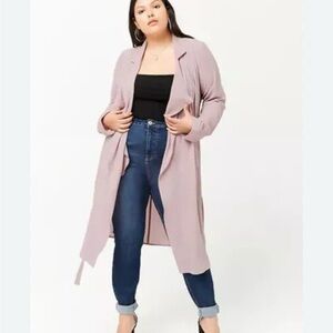 Forever 21 Lavender Longline Coat